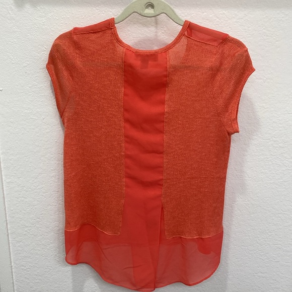 BCX Coral Pink Cap Sleeve Blouse Size Medium - Picture 3 of 3